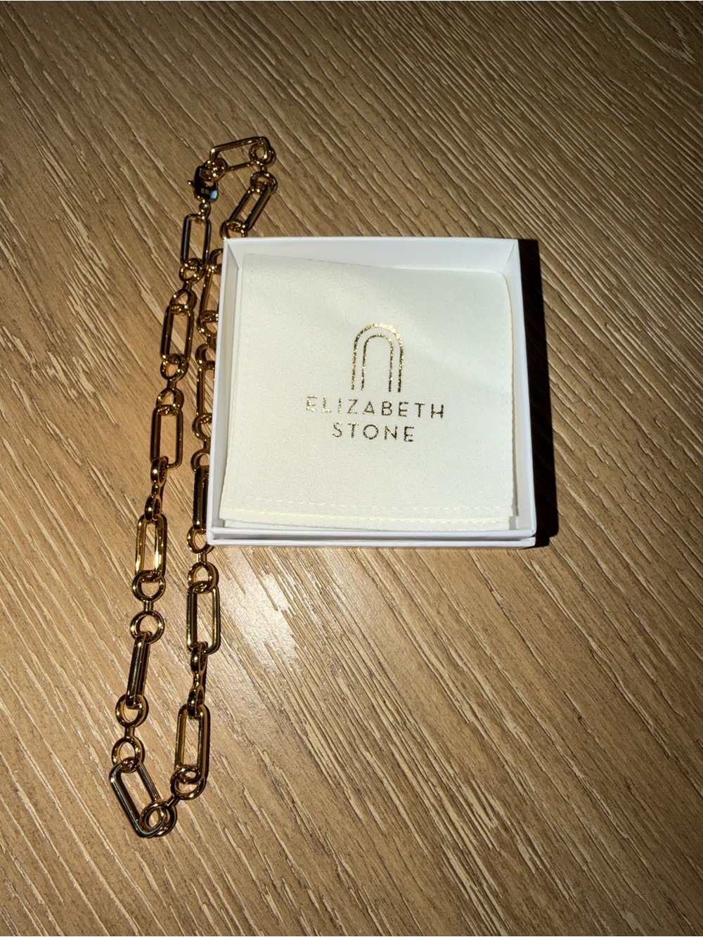 Polished Gold Link Necklace